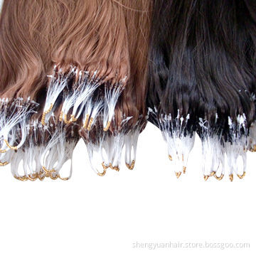 High-quality Micro Ring Loop Remy Cuticle Hair Extension, Various Colors are Available